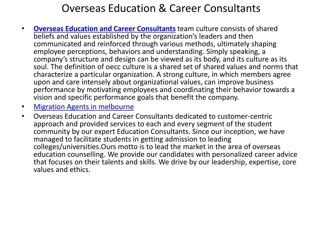 overseas education career consultants