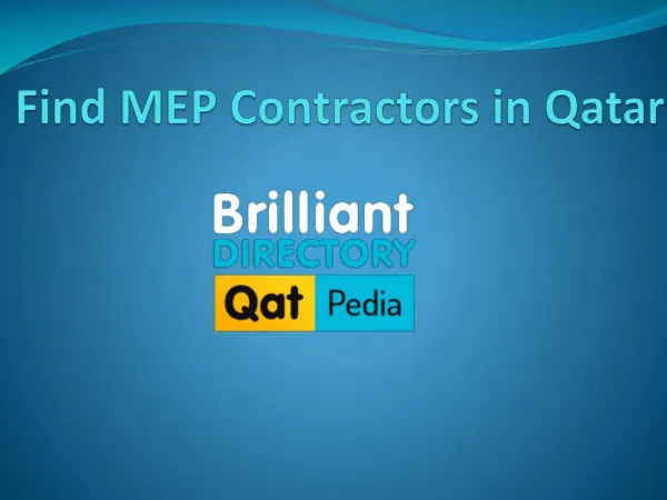 Find MEP Contractors in Qatar