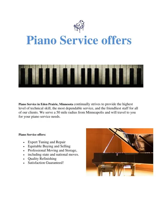 Piano Service offer
