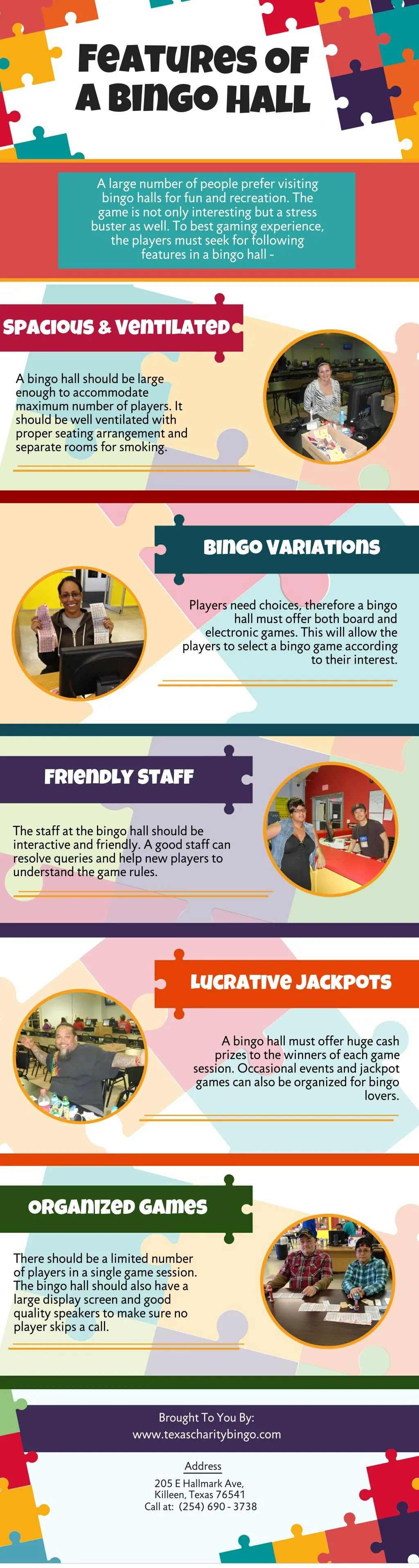 features of a bingo hall