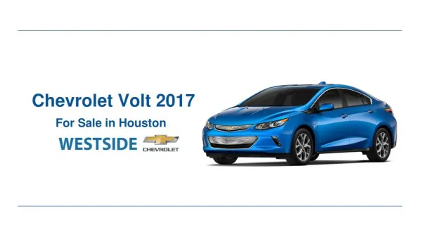 Chevrolet Volt 2017 for Sale in Houston
