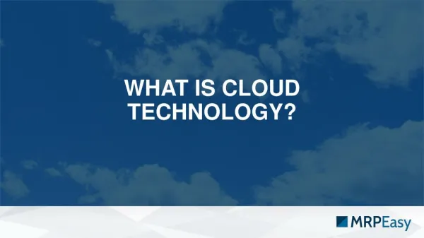 What is cloud technology?