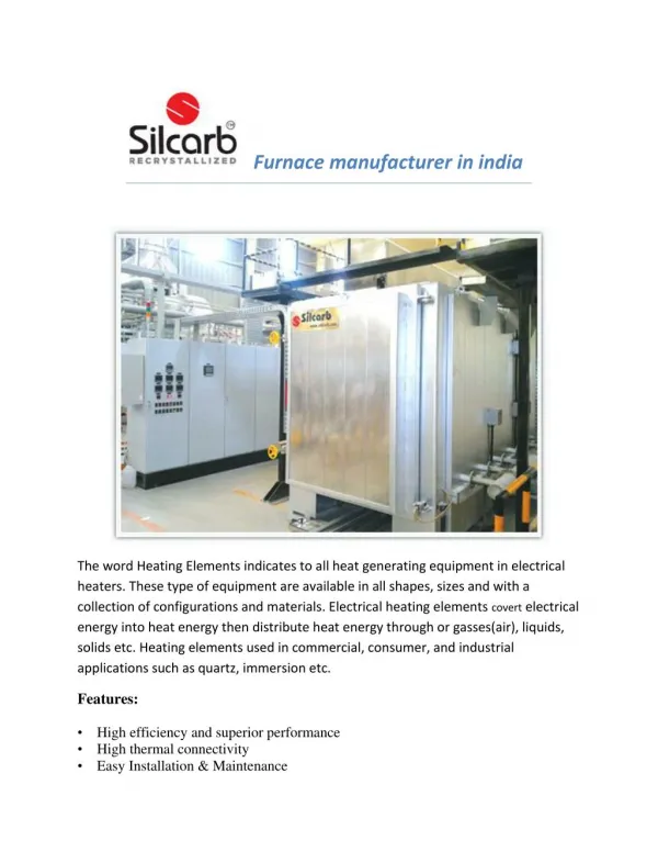 Furnace manufacturer in india