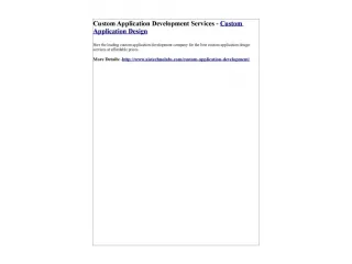 Custom Application Development Services - Custom Application Design - slide 1