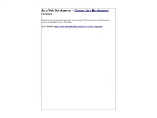 Java Web Development – Custom Java Development Services - slide 1
