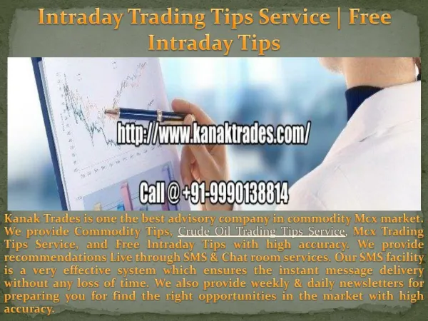 Intraday Trading Tips Service | Mcx Trading Tips