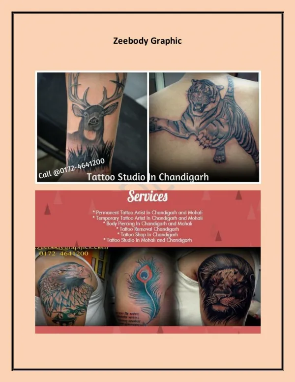 For Best Tattoo Studio, Do Your Research Tattoo Studio In Mohali