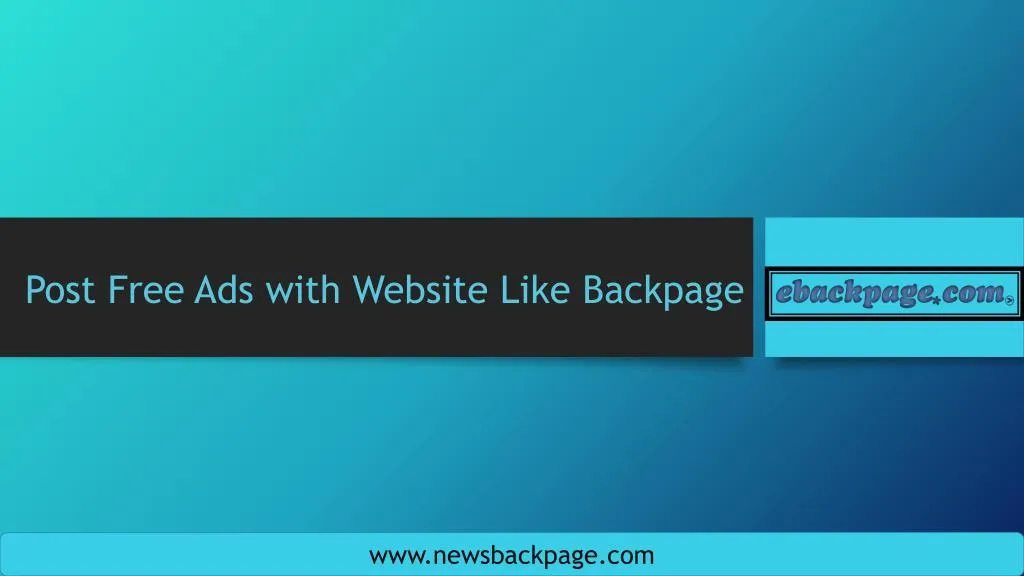 post free ads with website like backpage