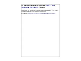 HTML5 Development Services - Top HTML5 Web Application Development Company - slide 1