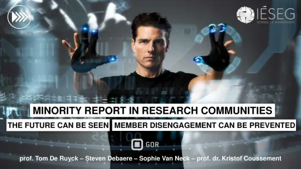 Minority Report in Research Communities