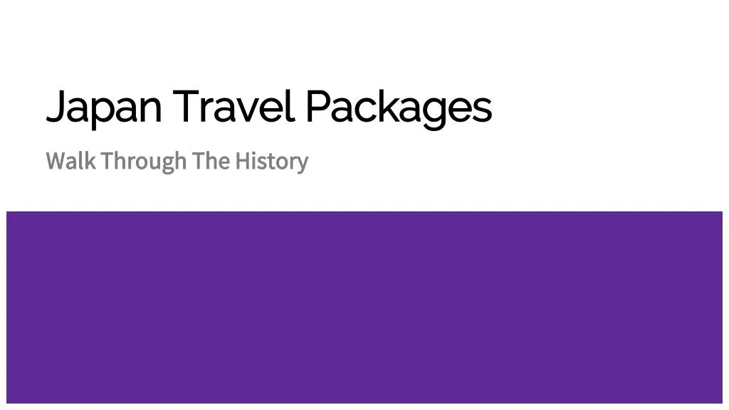 japan travel packages