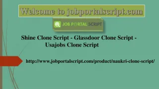 Shine Clone Script - Glassdoor Clone Script - Usajobs Clone Script