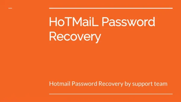How to reset a Hotmail password step by step?