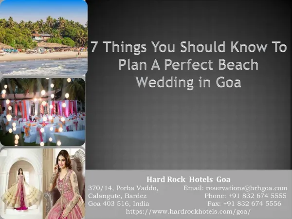 7 Things You Should Know To Plan A Perfect Beach Wedding in Goa