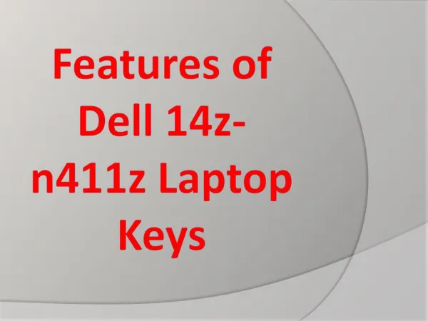 Features of Dell 14z-N411z Laptop Keys