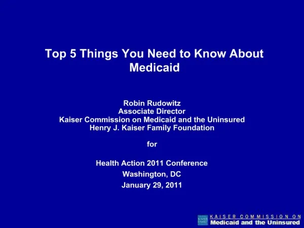Top 5 Things You Need to Know About Medicaid