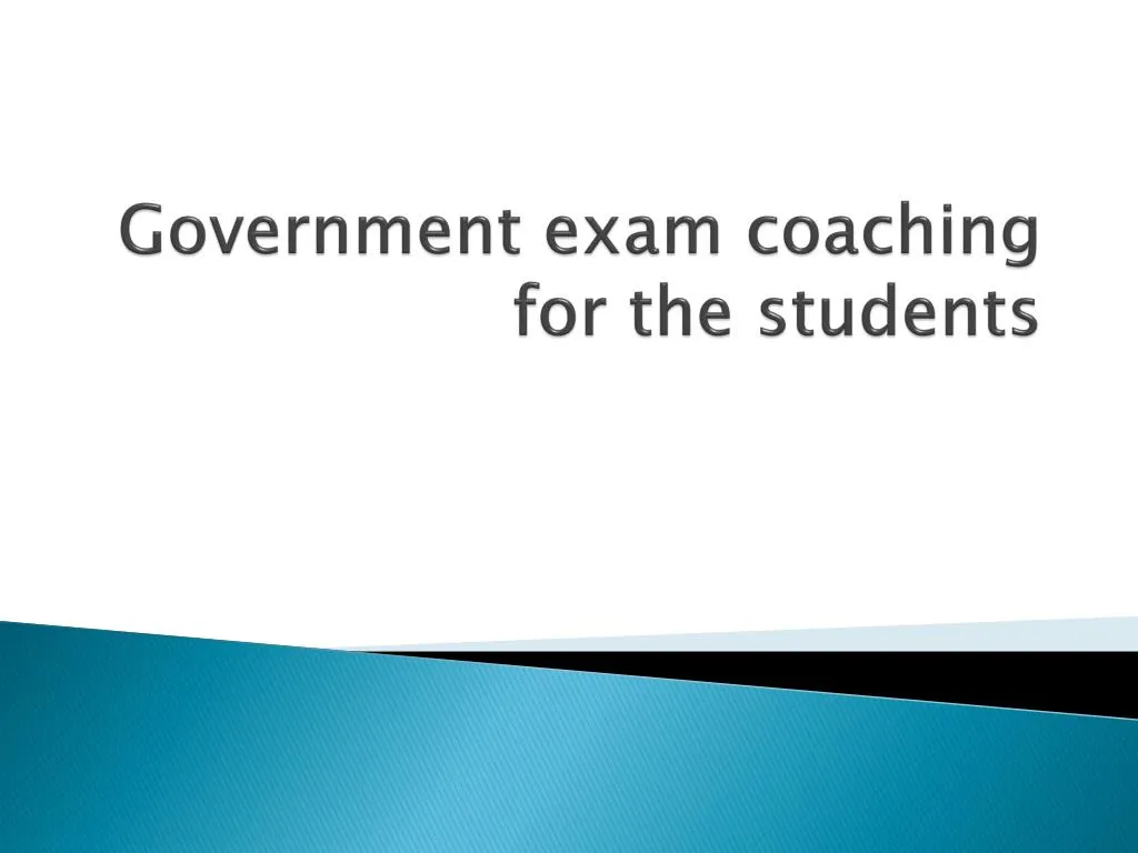 government exam coaching for the students