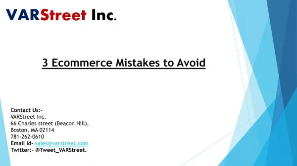 3 Ecommerce Mistakes to Avoid