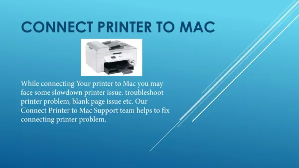 CONNECT PRINTER TO MAC
