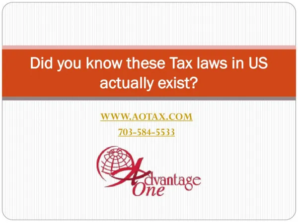 Tax laws in us | tax preparation services | tax planning/advisory services