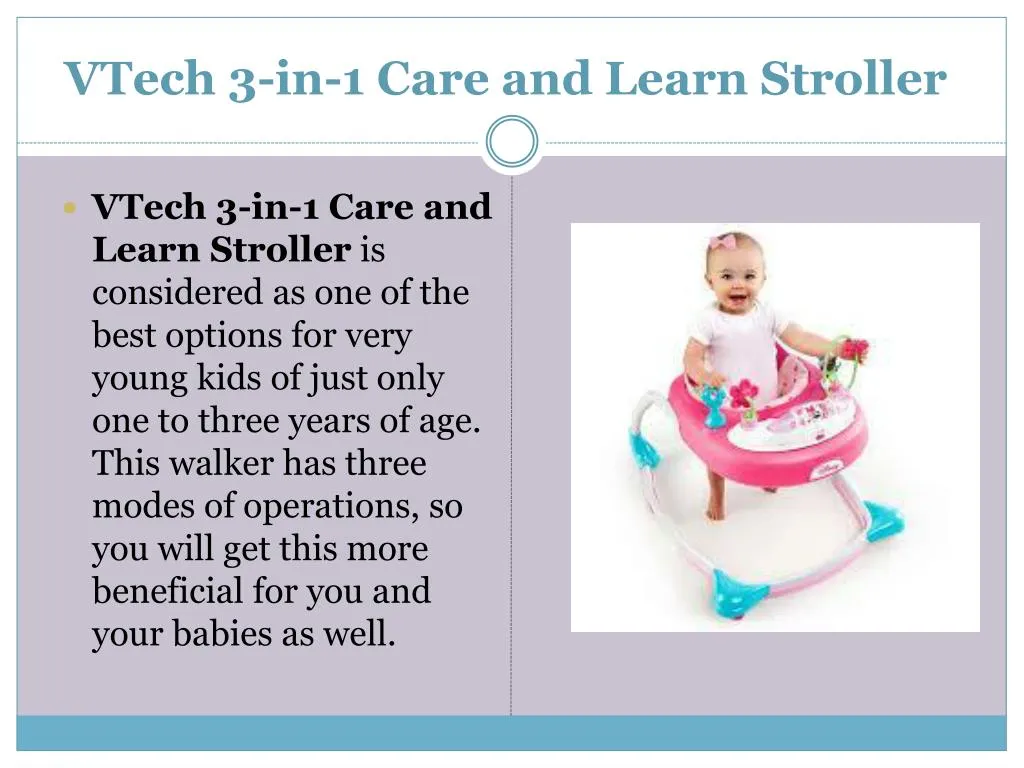 vtech 3 in 1 care and learn stroller