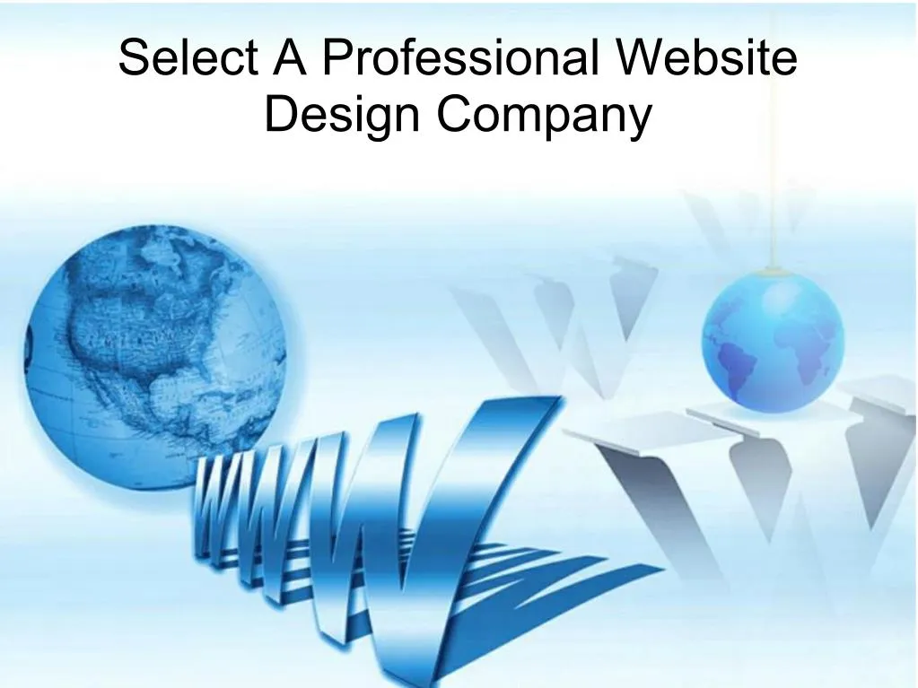 select a professional website design company