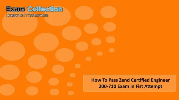 How To Pass Zend Certified Engineer 200-710 Exam in First Attempt