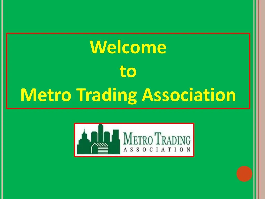 welcome to metro trading association