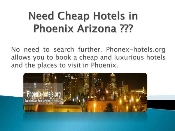 Cheap Hotels in Phoenix Arizona