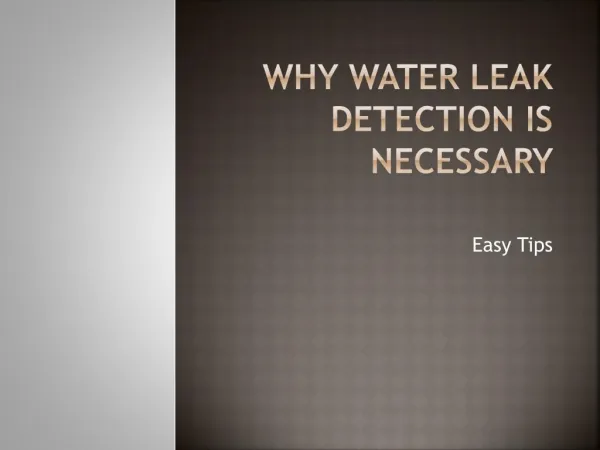 Water Leak Detection Can Save your Water Bill