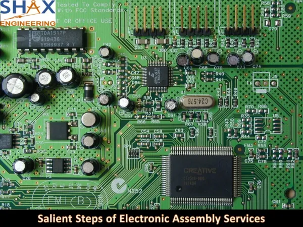 Salient Steps of Electronic Assembly Services
