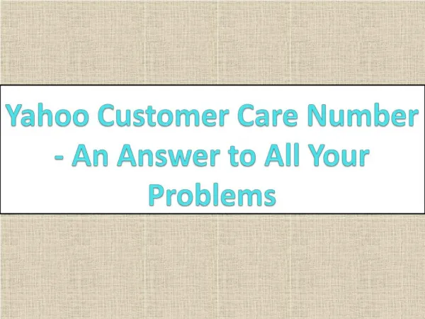 Yahoo Support Number Australia - An Answer to All Your Problems