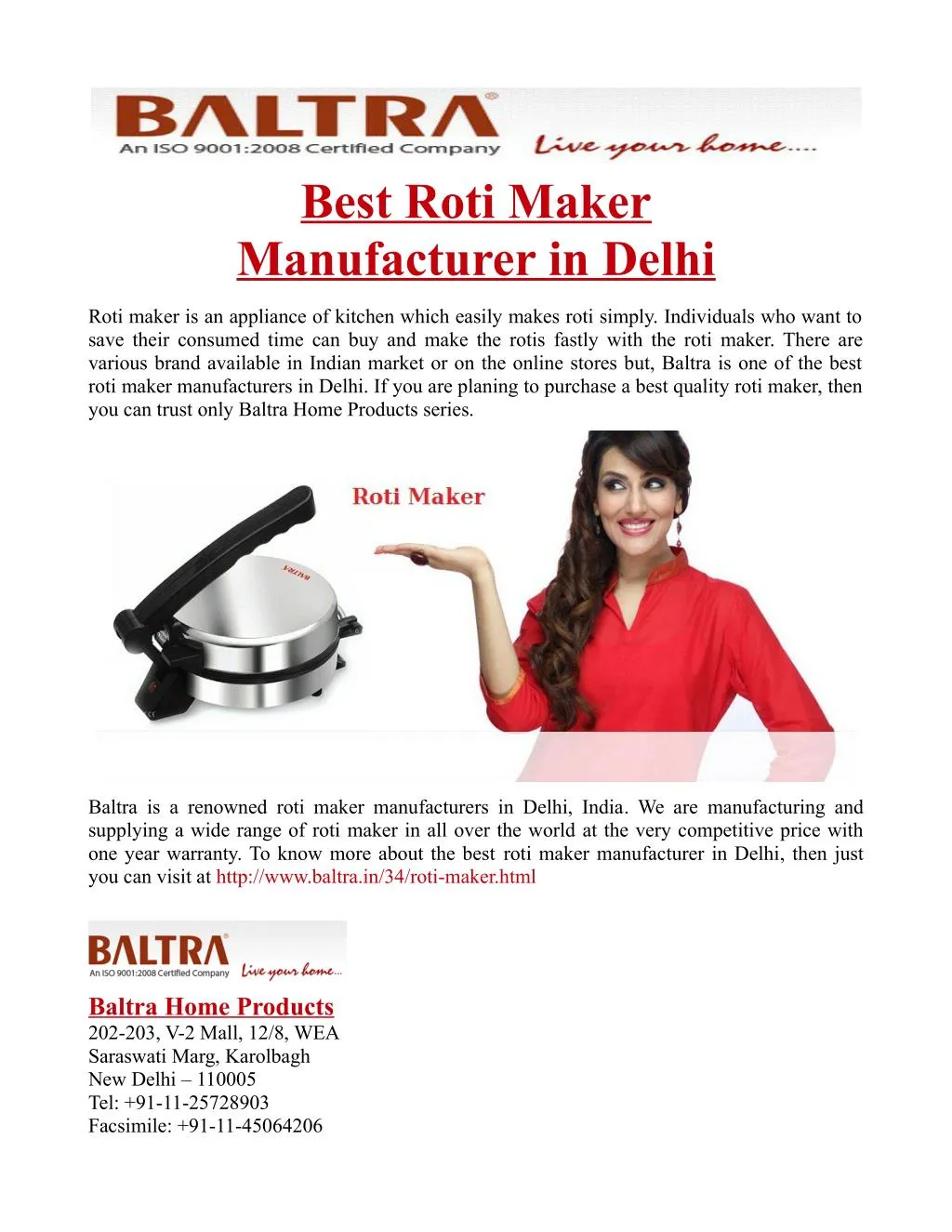 best roti maker manufacturer in delhi