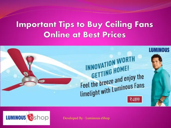 Important Tips to Buy Ceiling Fans Online at Best Prices