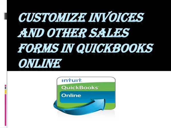 Customize invoices and other sales forms In QuickBooks Online