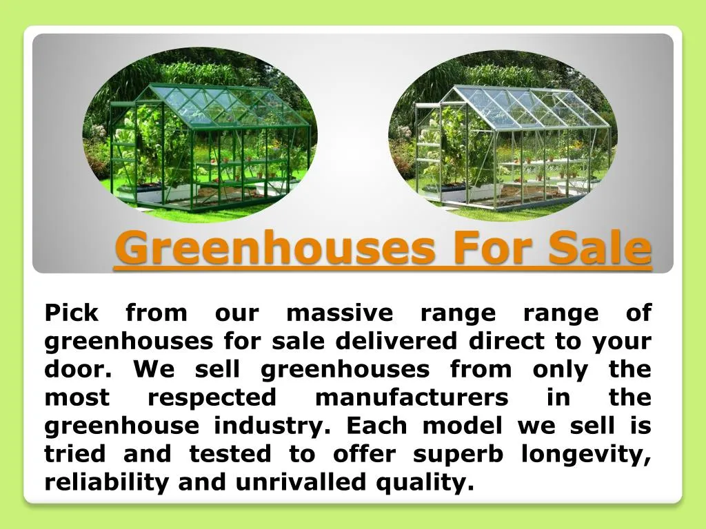 greenhouses for sale