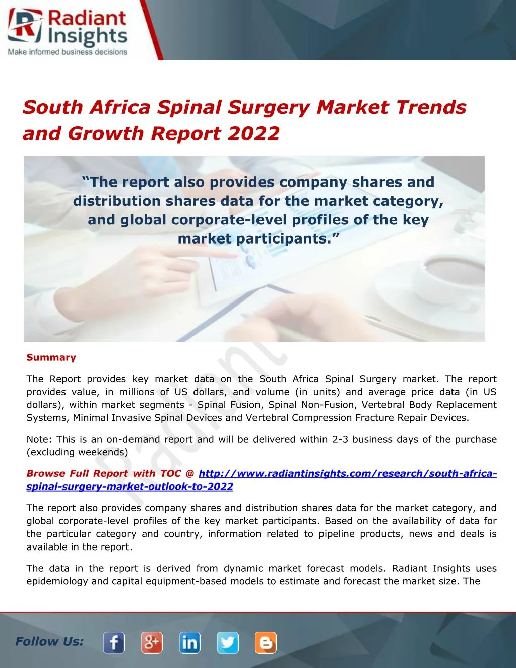 south africa spinal surgery market trends