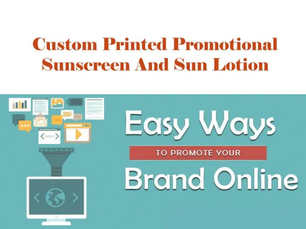 Custom Printed Promotional Sunscreen And Sun Lotion