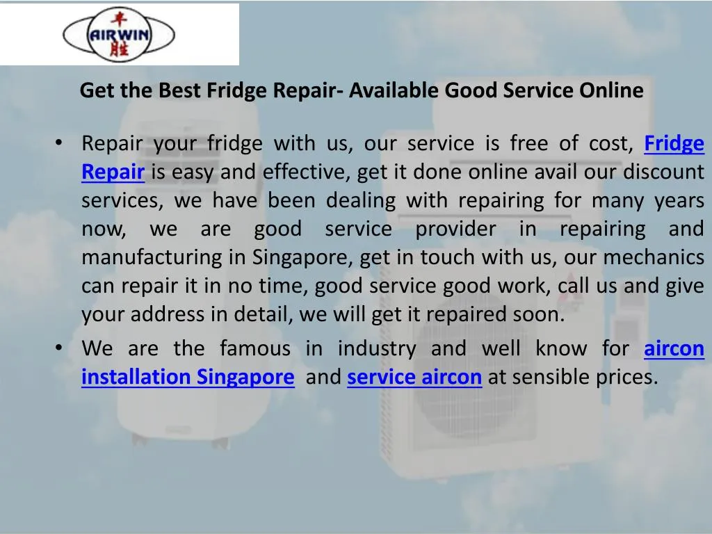 get the best fridge repair available good service online