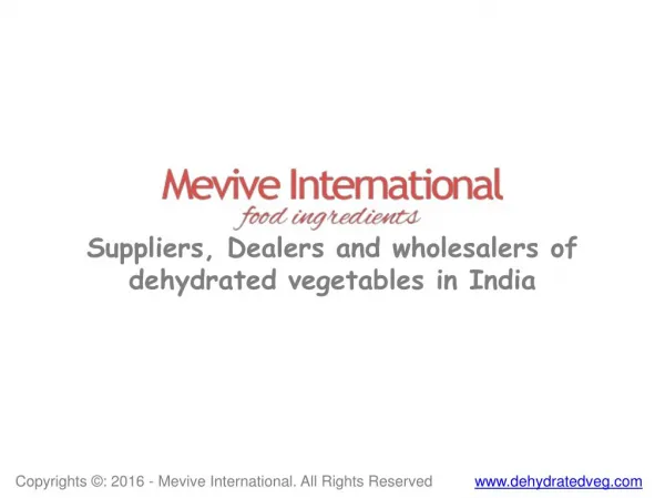 Dehydrated Vegetable Suppliers, Dealers and Wholesalers in India
