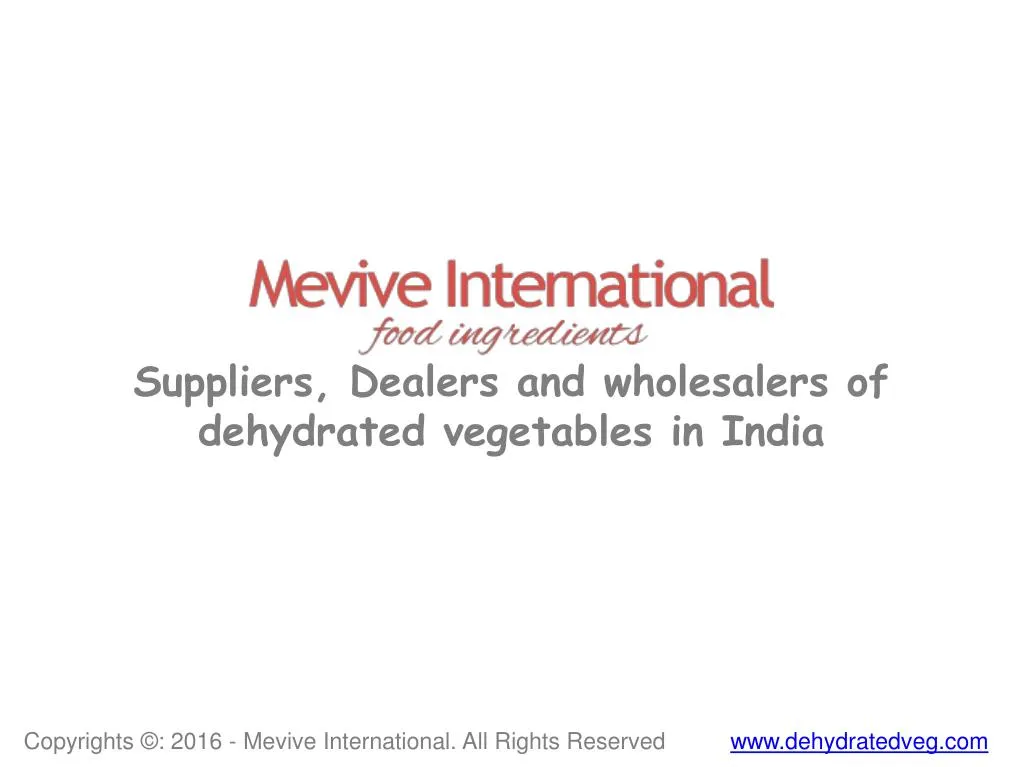 suppliers dealers and wholesalers of dehydrated