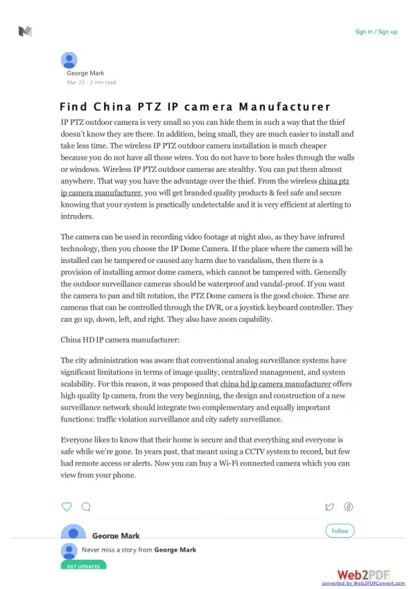 China PTZ IP Camera Manufacturer| China HD IP Camera Manufacturer