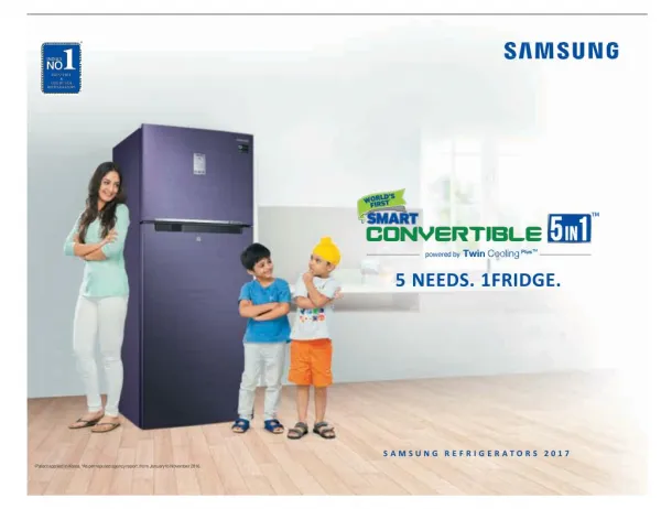 Welcome the 5 in 1 Smart Convertible Fridge by Samsung