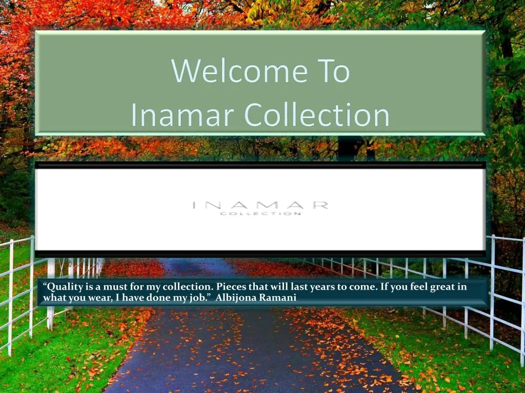 welcome to inamar collection
