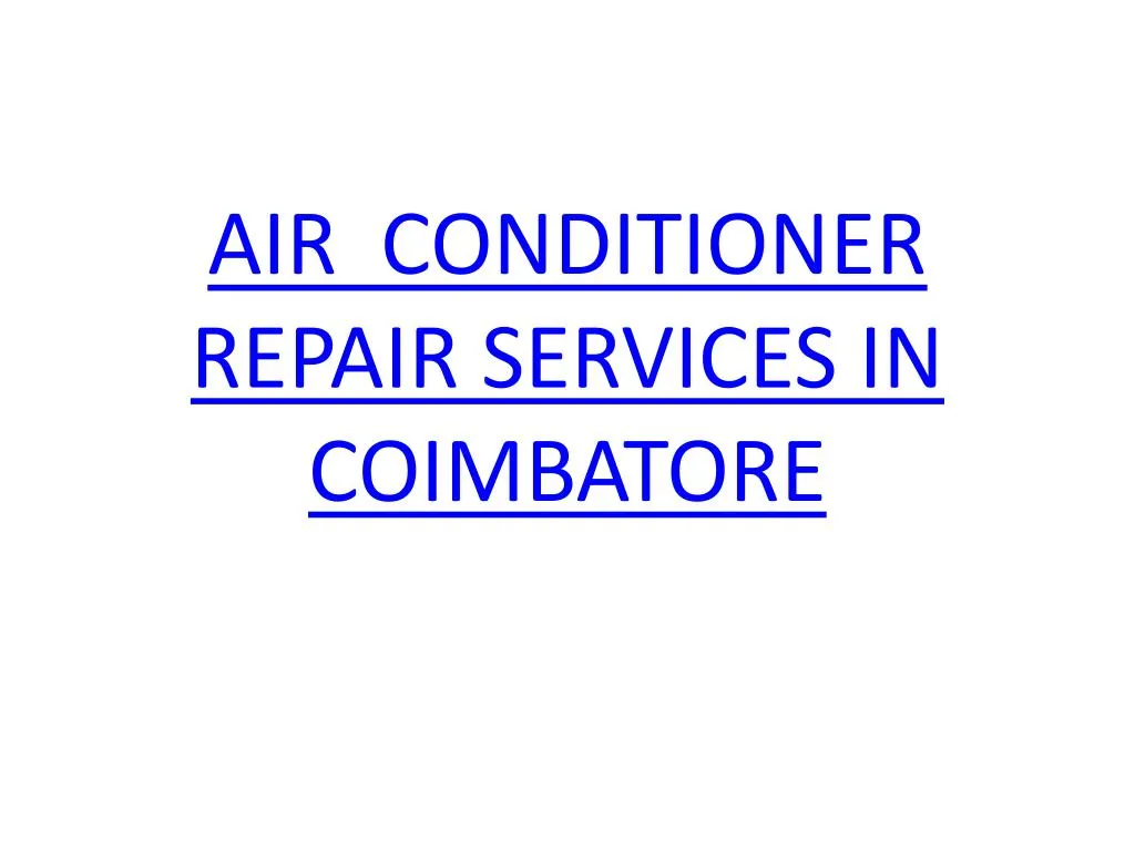 air conditioner repair services in coimbatore