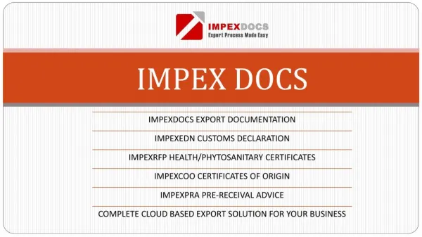 ImpexDocs offering Excellent Solutions Cloud Based Software Solutions