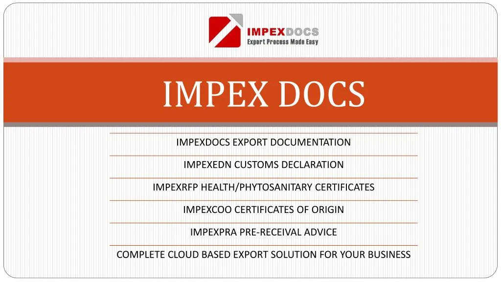 impex docs