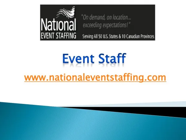 Event Staff - www.nationaleventstaffing.com