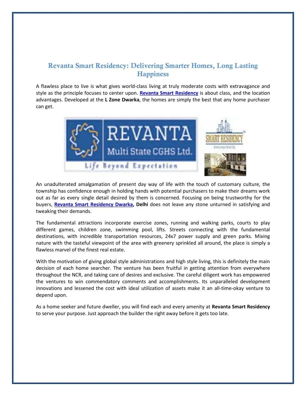 revanta smart residency delivering smarter homes