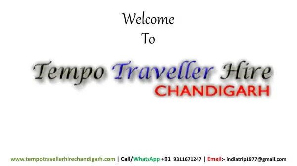 Book Luxury Tempo Traveller in Chandigarh